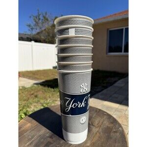 Set of 7 Large New York Yankee Souvenir Cups